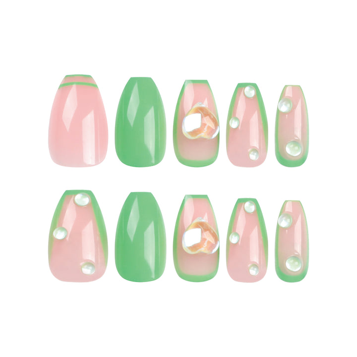 Creative Nail Art with Glitter and Heart Decorations Stornfield