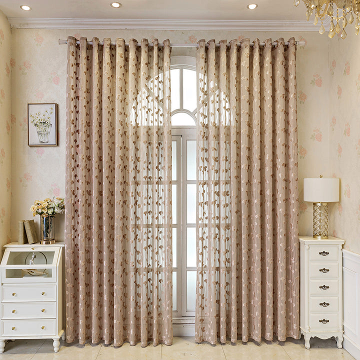 WoEmbroidered Sheer Curtain Panel Stornfield