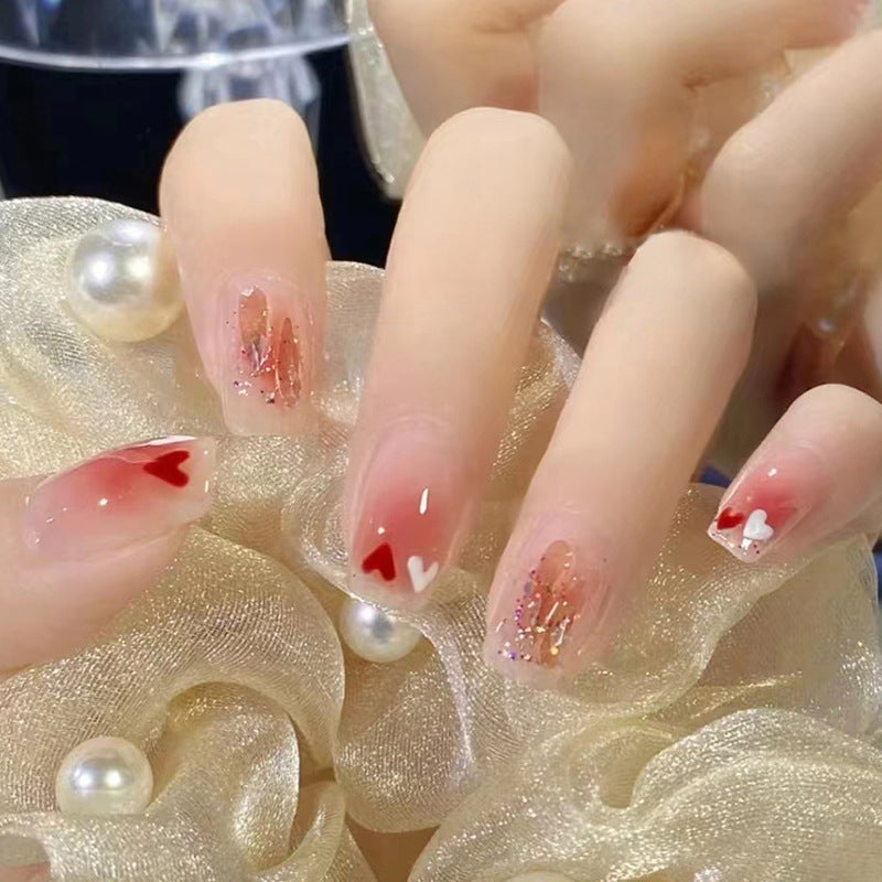 Heart-Themed Press-On Nail Set Stornfield
