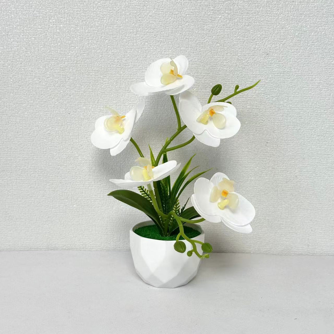 Artificial Orchid Flower Arrangement for Indoor Home Decor Display