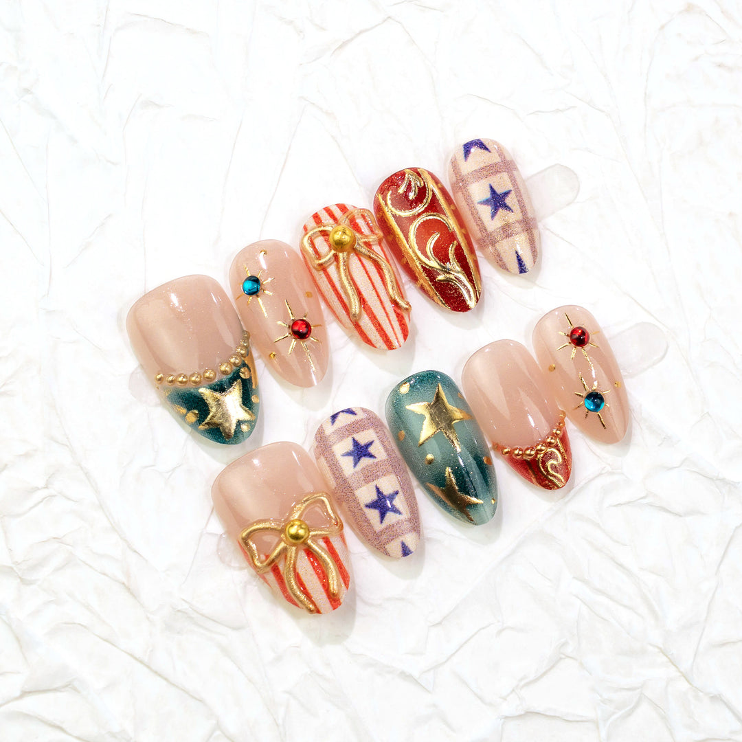 Creative Themed Press-On Nail Set