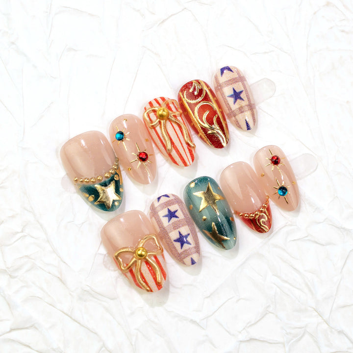 Creative Themed Press-On Nail Set
