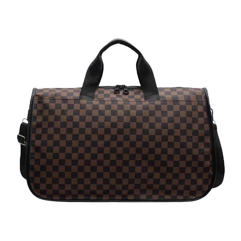 Stylish Checkerboard Travel Duffel Bag Stornfield