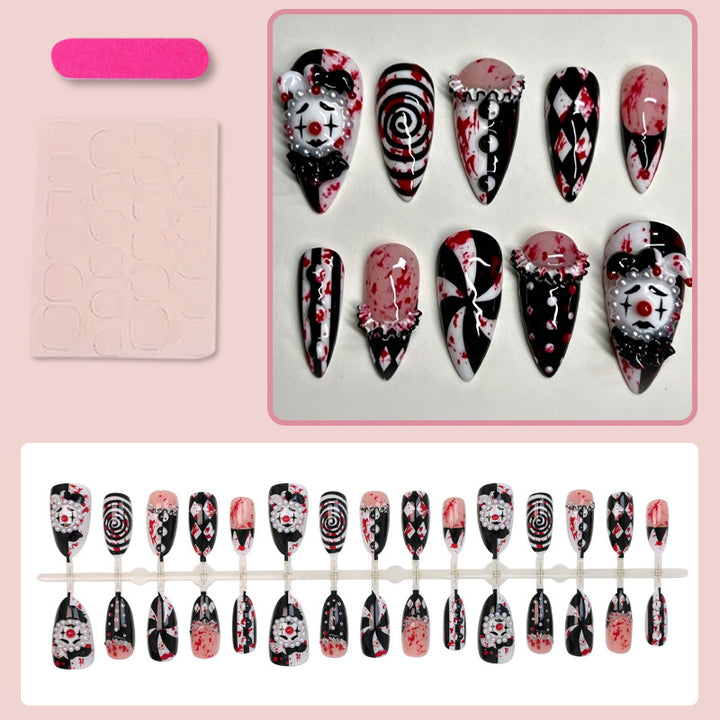 Acrylic nail set with creative spooky design Stornfield