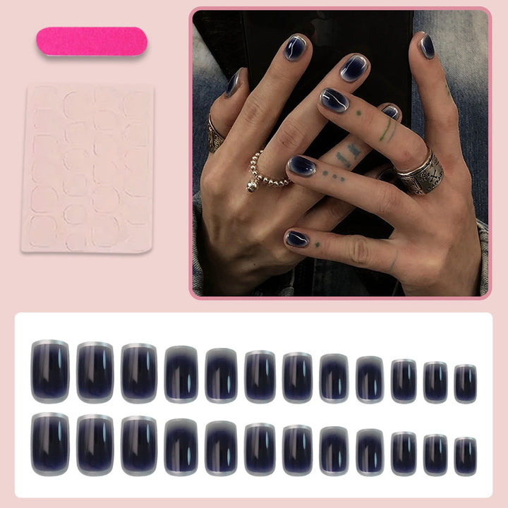 Acrylic nail set with luxurious gradient and modern accents Stornfield
