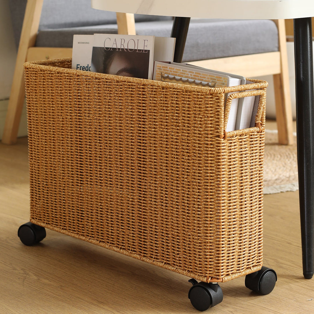Multi-Functional Woven Storage Cart with Wheels Stornfield