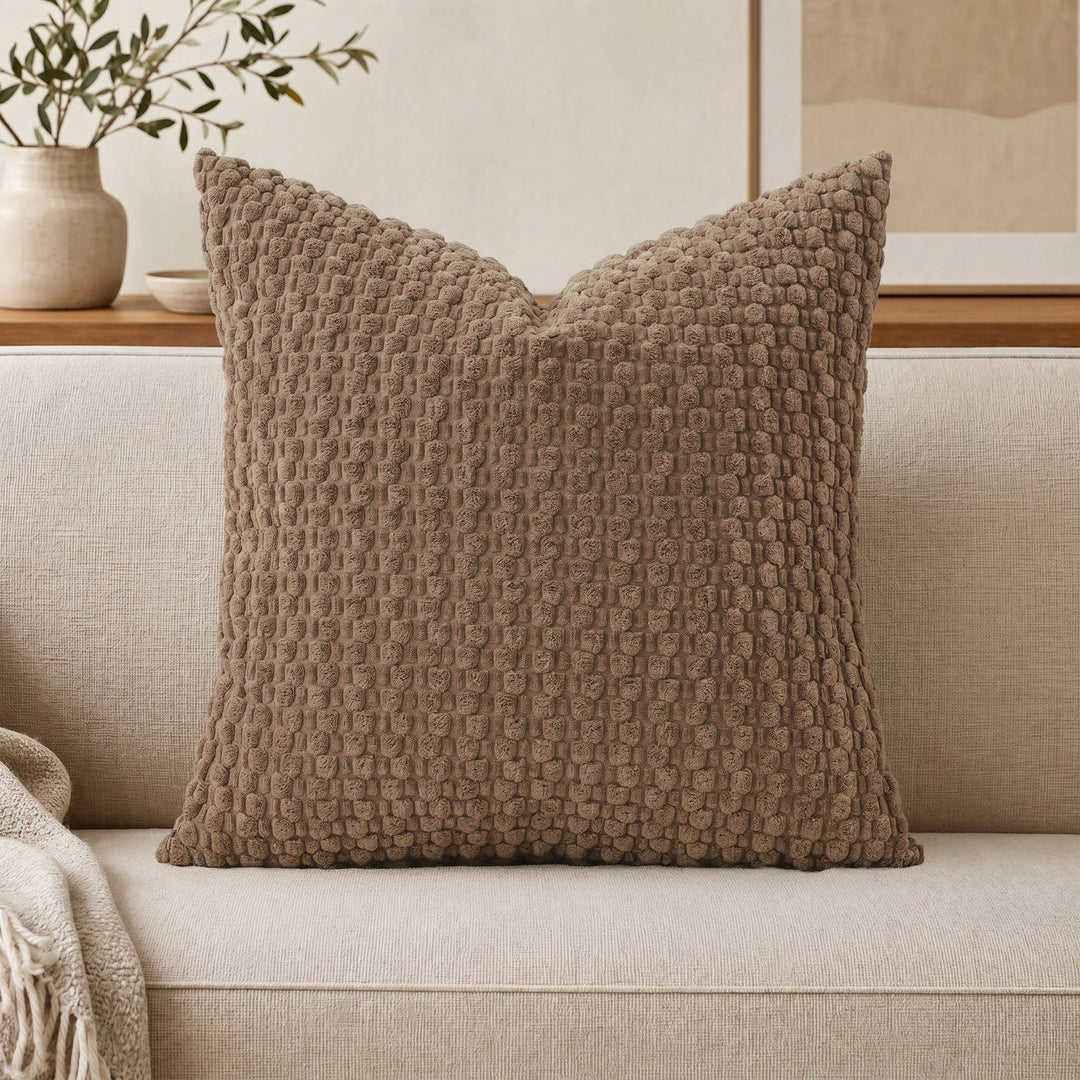 Decorative Textured Chenille Throw Pillow Cover