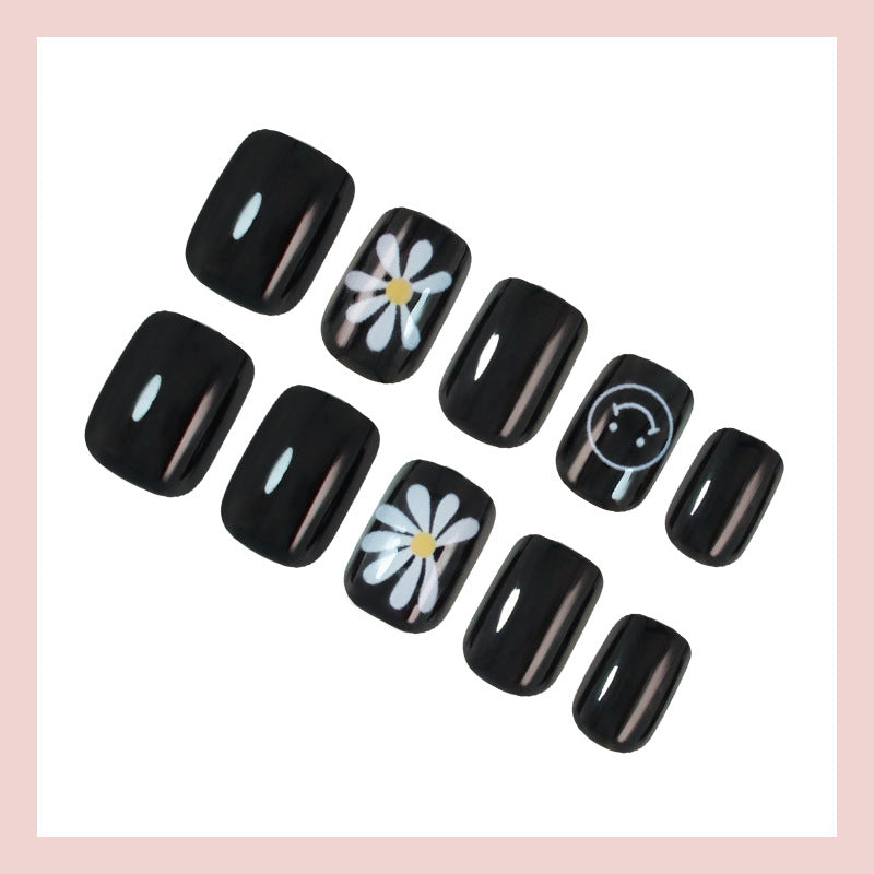Nail art set with creative flower and clock designs Stornfield