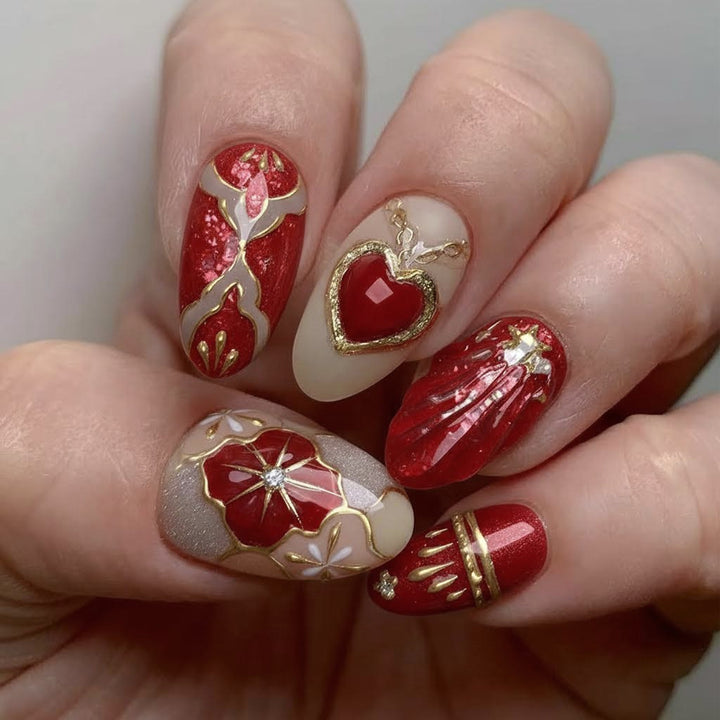 Elegant Artificial Nail Collection with Glitter Motifs Stornfield