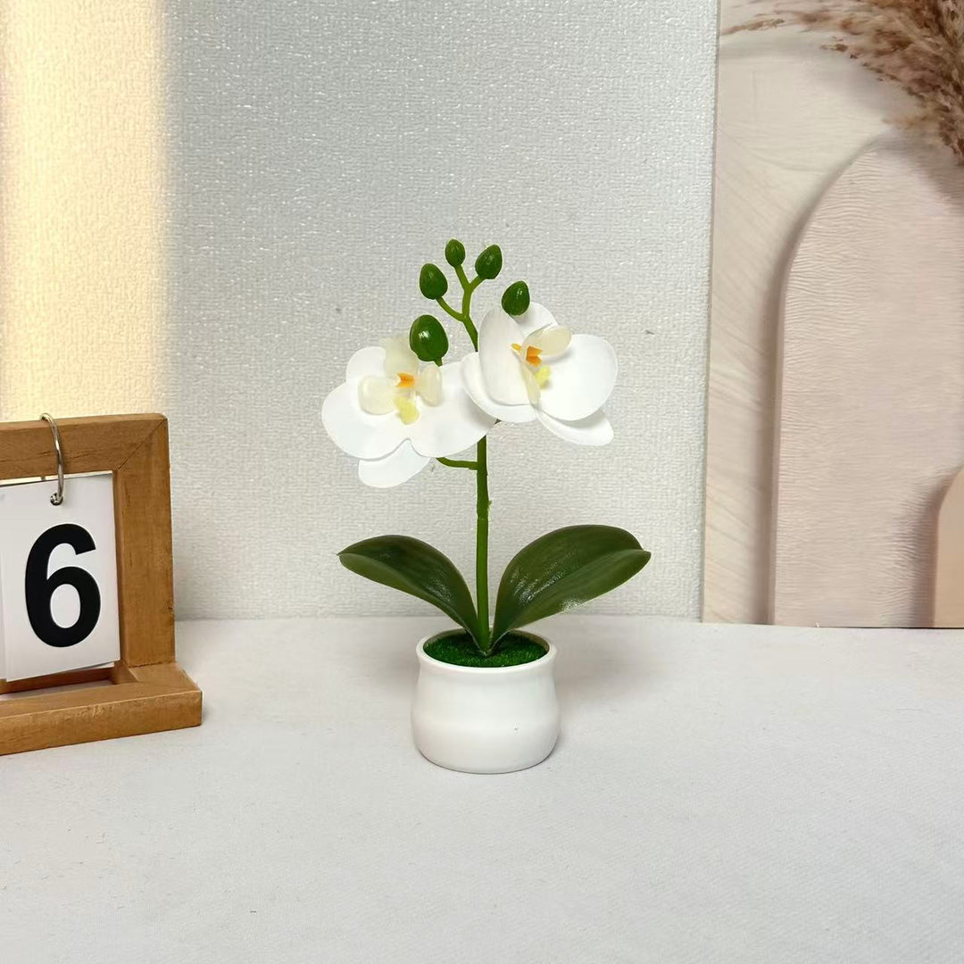 Realistic Artificial Orchid Floral Arrangement for Home Decor