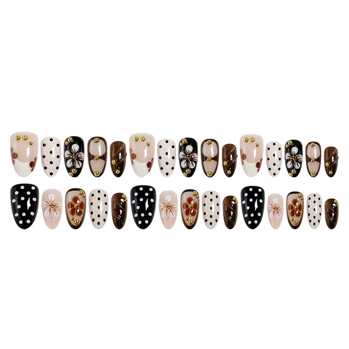 Artistic Nail Tips with Floral Designs Stornfield