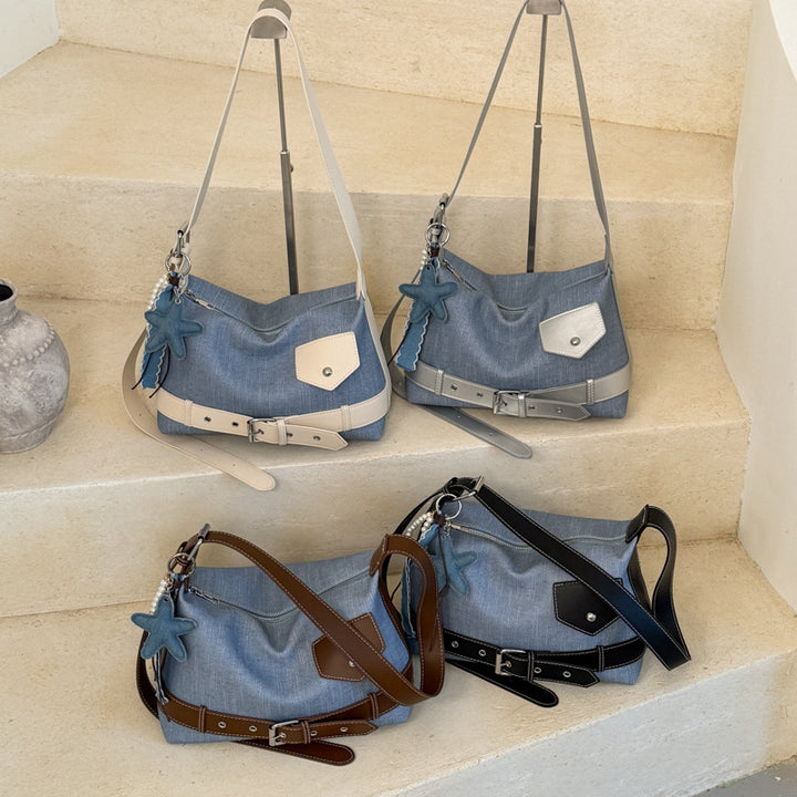 Casual Denim Shoulder Bag