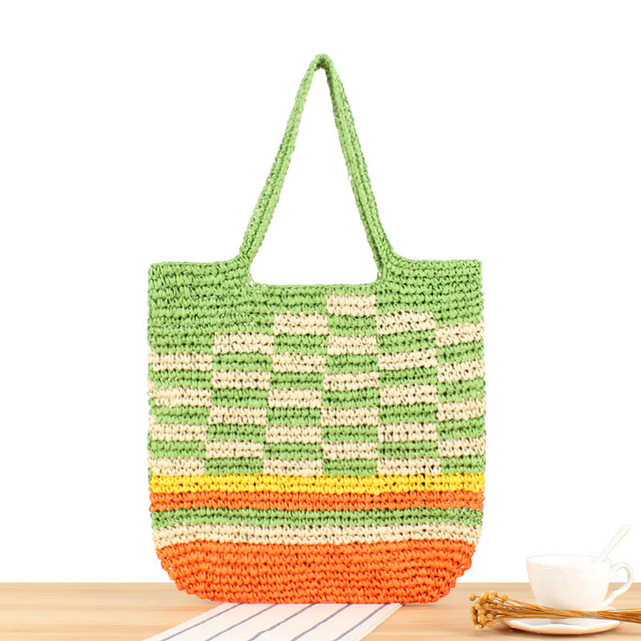 Hand-knotted Carrying Bag Made of Woven Natural Material Stornfield