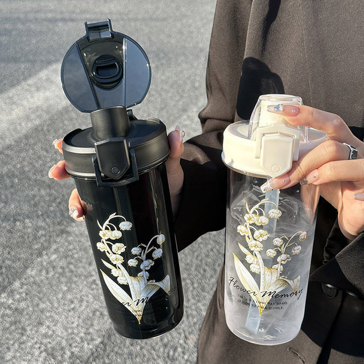 Women's Insulated Drinking Bottle with Elegant Flower Design Stornfield