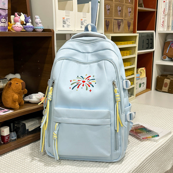 Backpack with Colorful Decorations and Innovative Compartments Stornfield