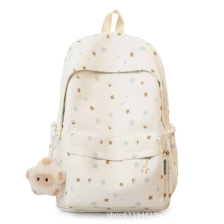 Star-Patterned Soft Fabric Backpack Stornfield