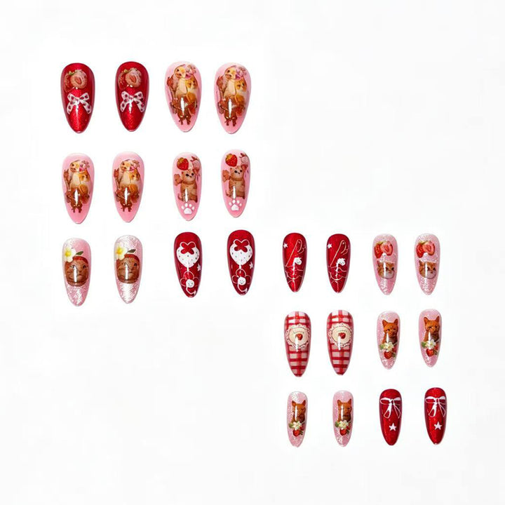 Cat-Themed Artistic Press-On Nail Set Stornfield