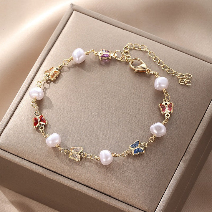 Butterfly and Daisy Charm Anklet Stornfield