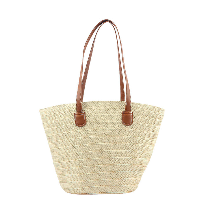 Stylish basket bag with leather handles Stornfield