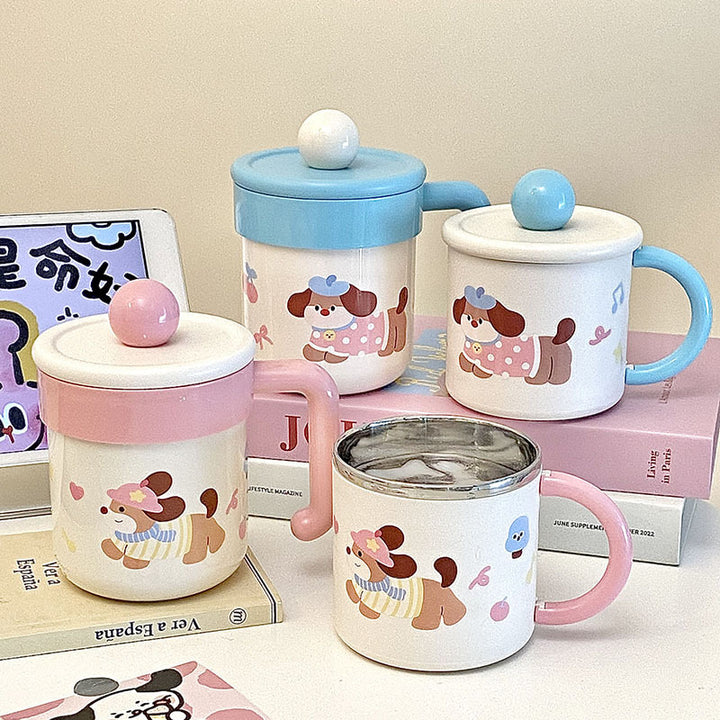 Coffee mug with playful dog design Stornfield