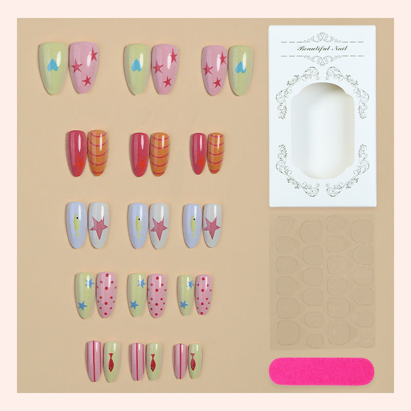 Creative Cartoon-Themed Press-On Nail Collection Stornfield