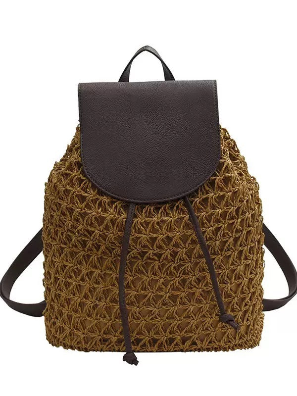Macrame Backpack with Leather Flap Stornfield