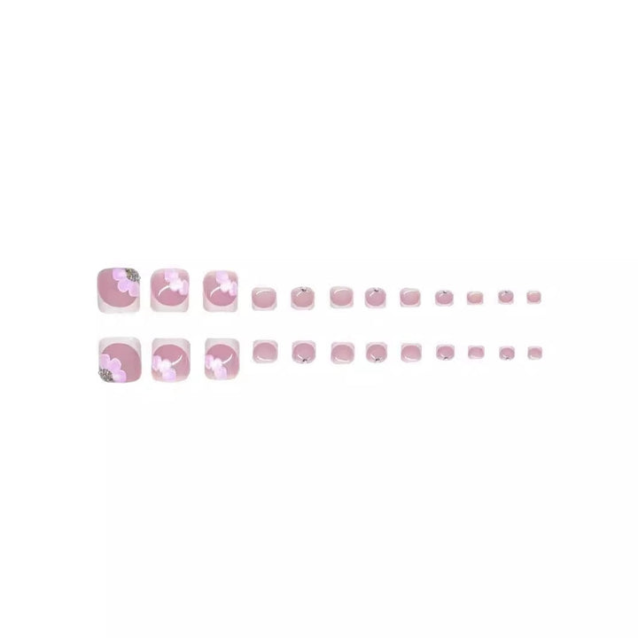 Floral 3D Press-On Nail and Toe Set Stornfield