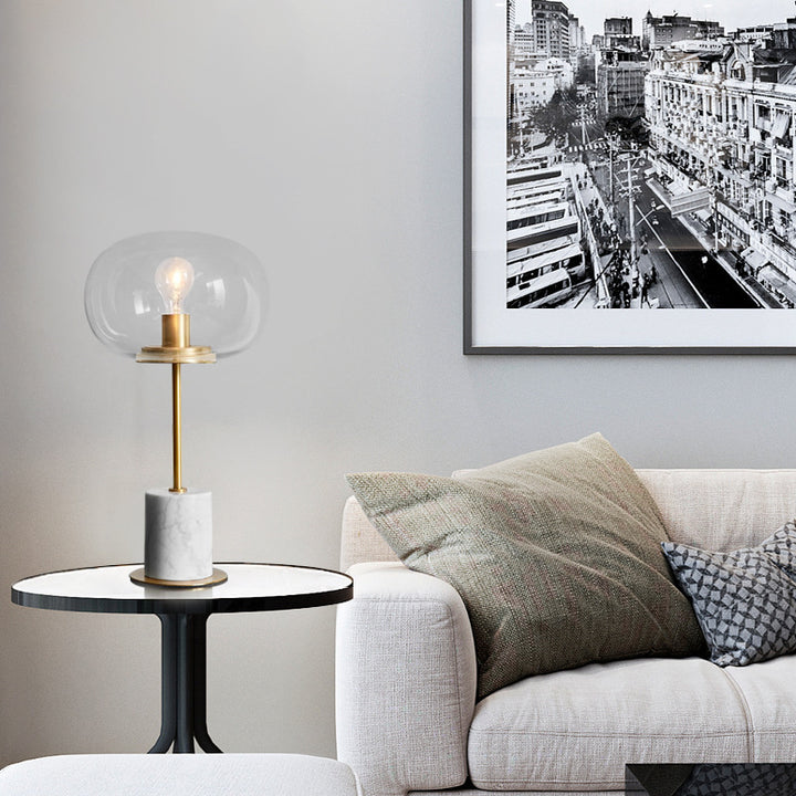 Modern Minimalist Table Lamp with Glass Shade