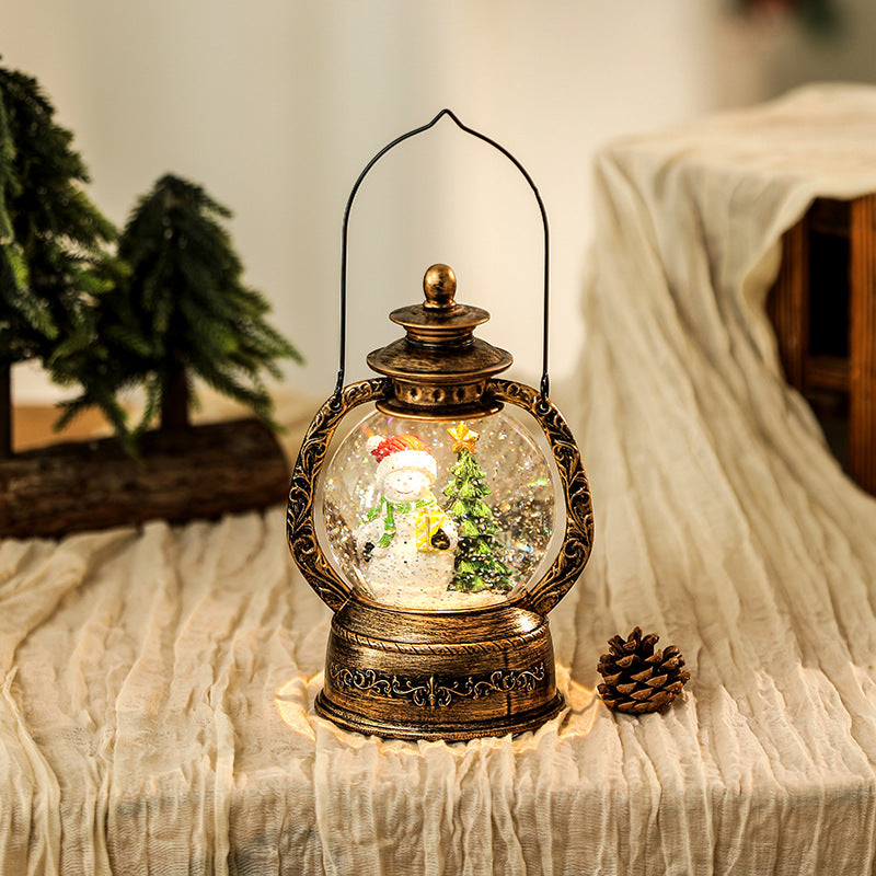 Nostalgic Christmas lantern with snow globe Stornfield