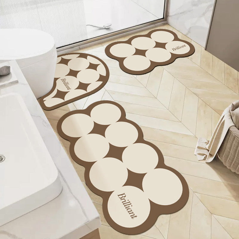 Unique Bubble Design Bath Mat Set