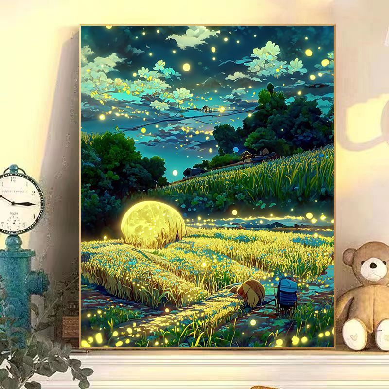 Enchanting Moonlit Landscape Canvas Art Stornfield