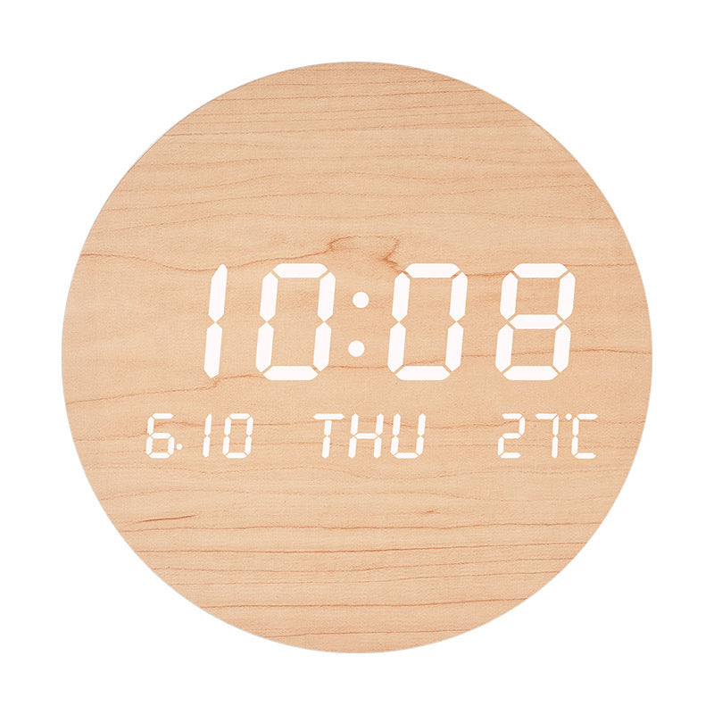 Round Digital Wall Clock with Multifunctional Display Stornfield