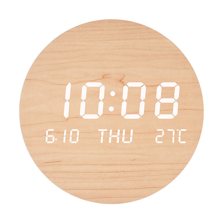 Round Digital Wall Clock with Multifunctional Display Stornfield