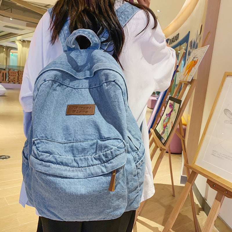 Denim Travel School Backpack Stornfield