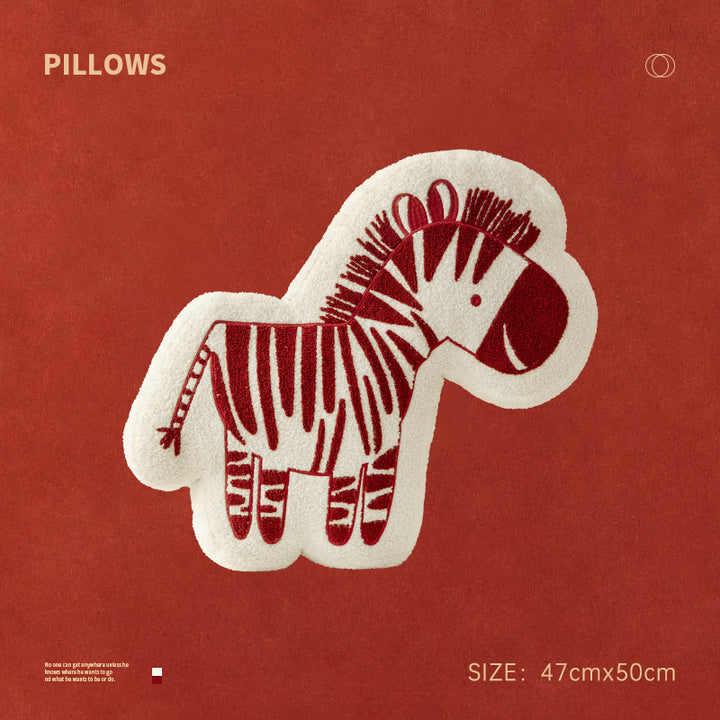 Cuddle pillow in zebra shape with extra soft plush cover Stornfield