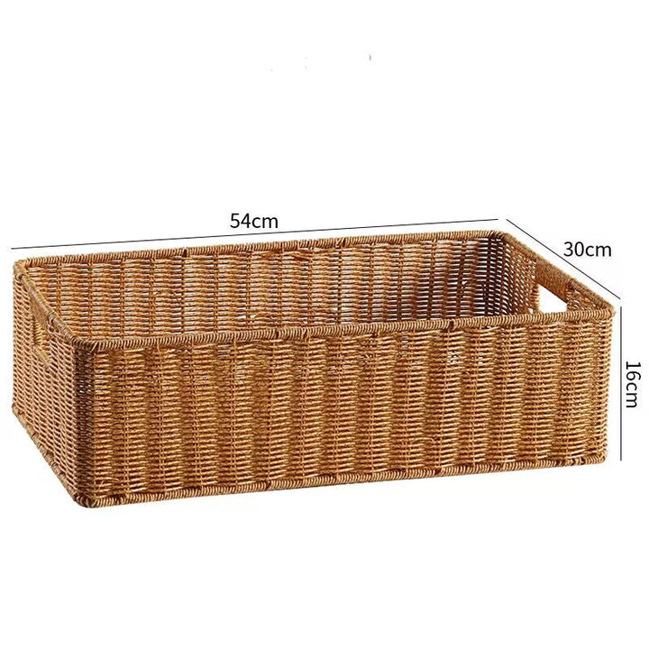 Handwoven Storage Basket with Cutout Handles Stornfield