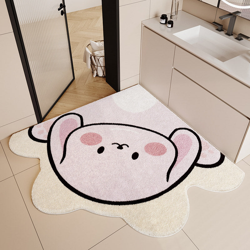 Cartoon Bunny-Shaped Bath Mat