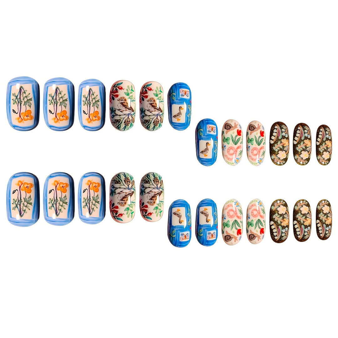 Creative Artistic Press-On Nail Set Stornfield