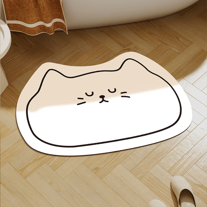 Cat-Shaped Decorative Bath Mat