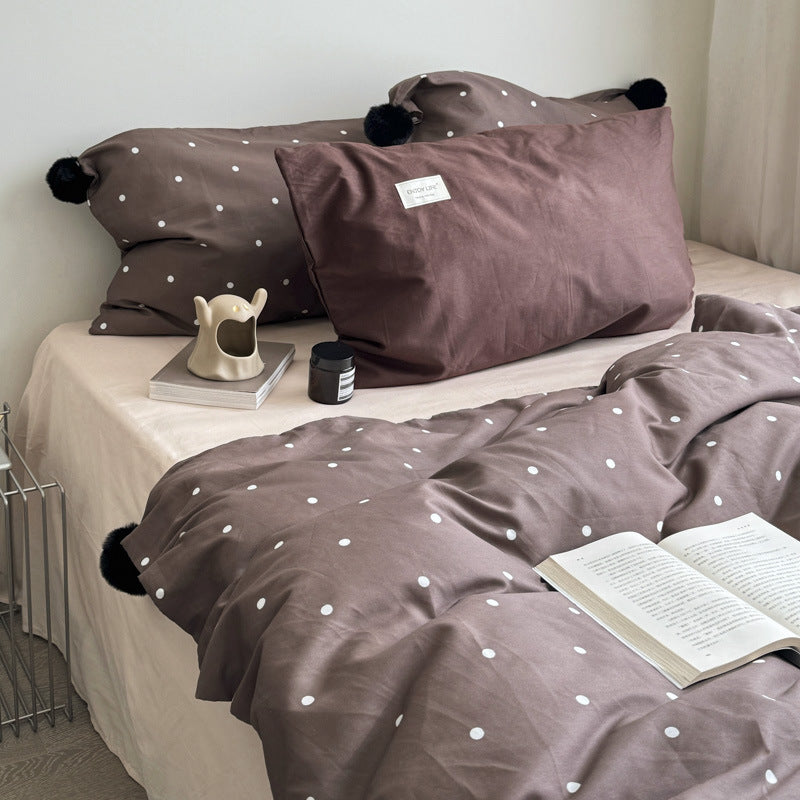 Cozy Polka Dot Duvet Cover Set
