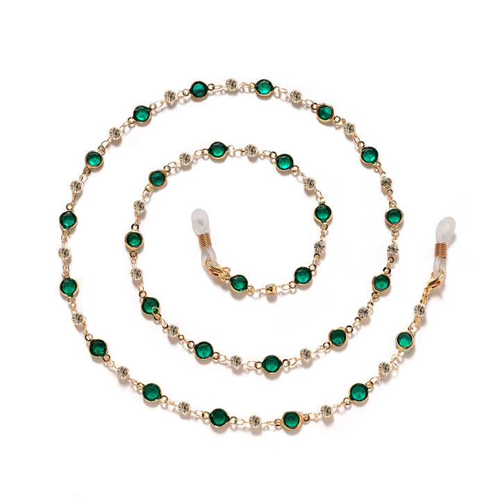 Elegant Rhinestone and Gemstone Eyewear Chain Stornfield