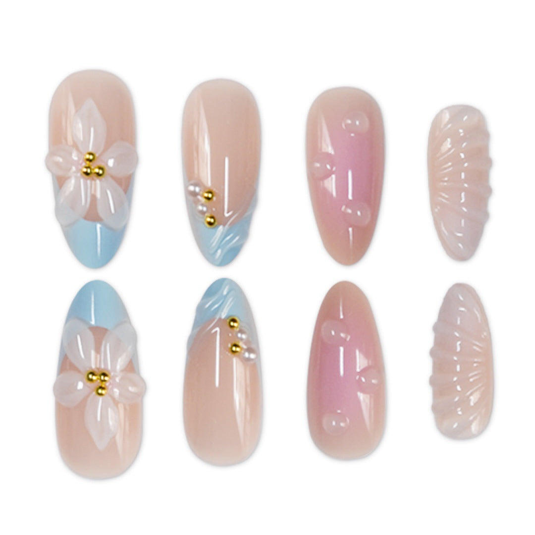 Artistic 3D Floral Nail Enhancements Stornfield