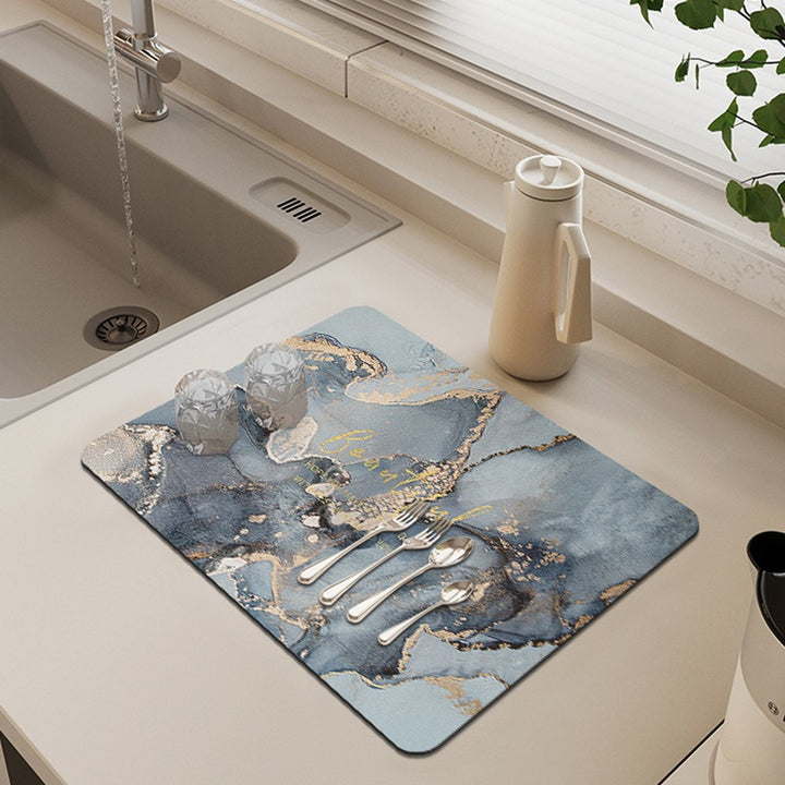 Artistic Marble Print Table Mat