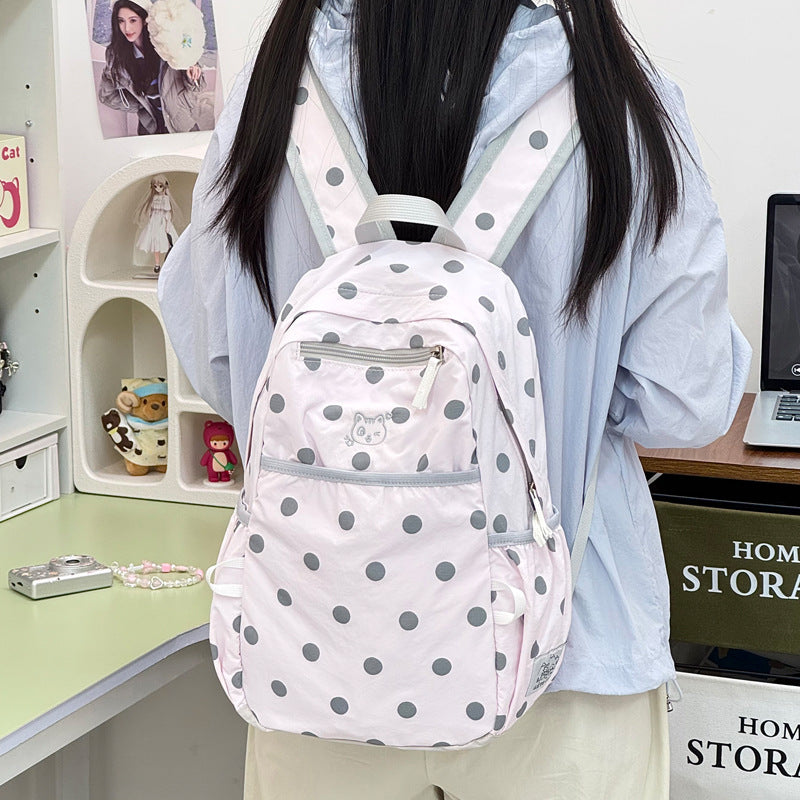Stylish Polka Dot Casual Backpack Stornfield 1791205343