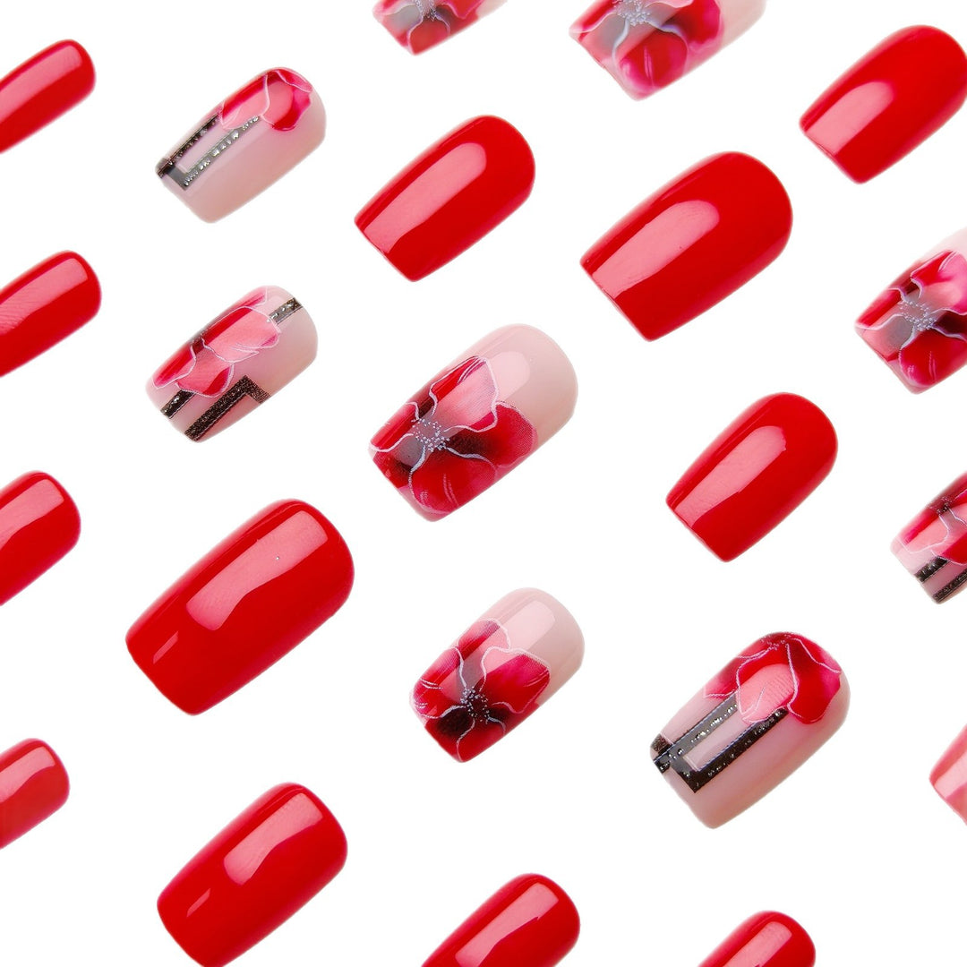 Creative Art Nails with Stylish Poppy Flower Design Stornfield