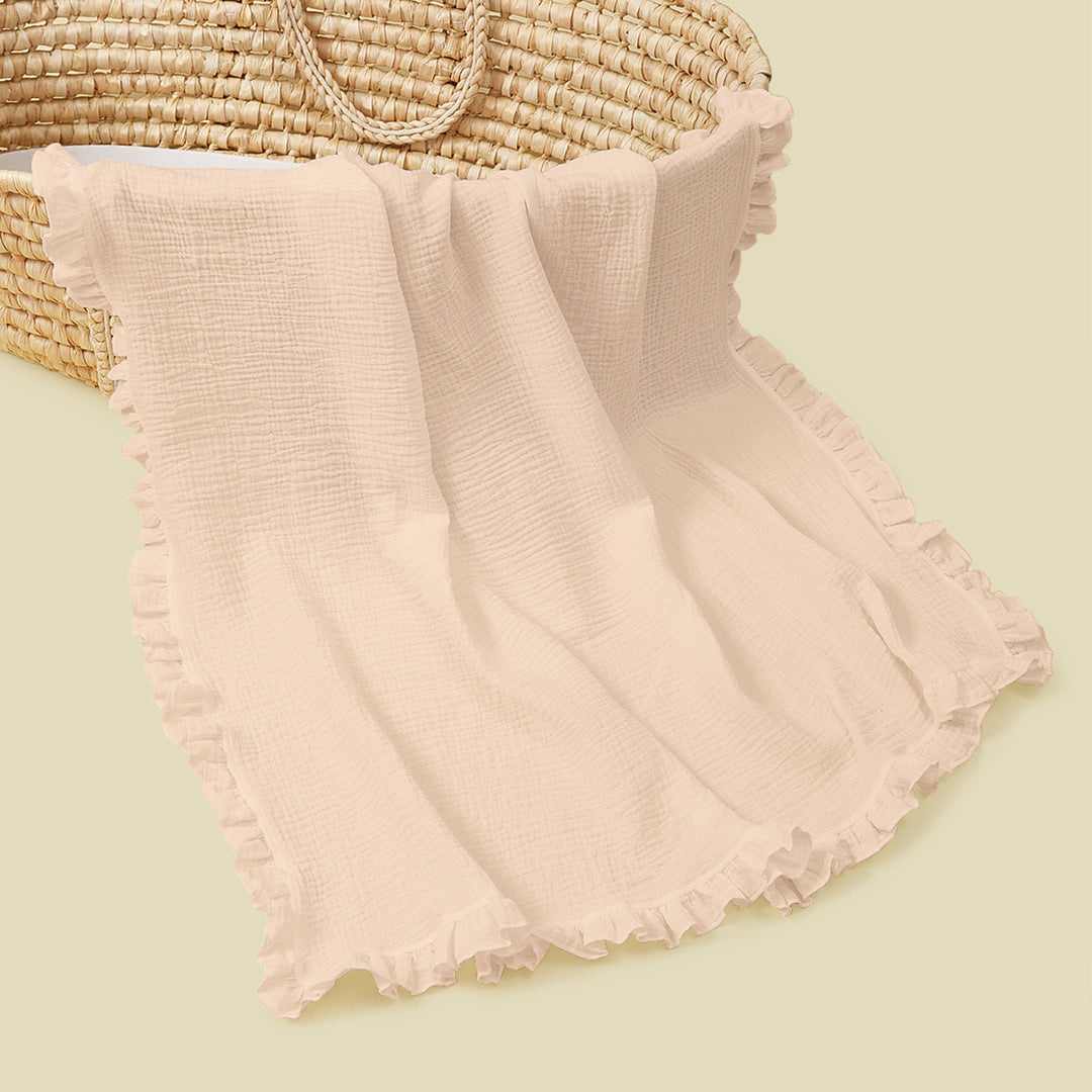 Soft Muslin Blanket with Ruffled Edges Stornfield