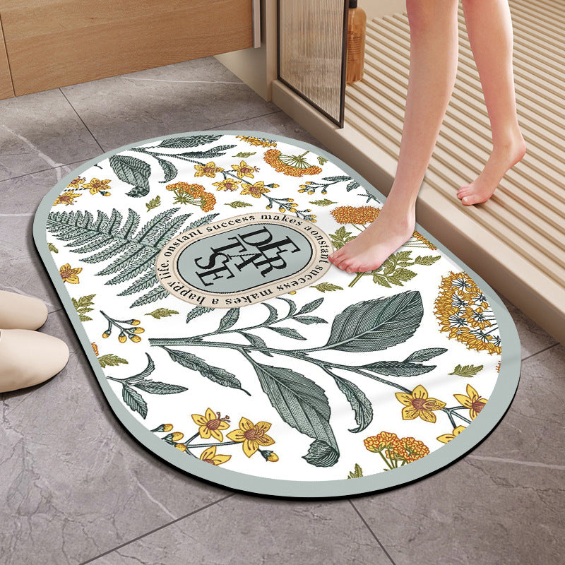 Floral Patterned Bath Mat Stornfield