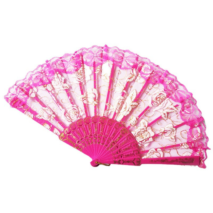 Ladies' Fan with Floral Lace Designs Stornfield