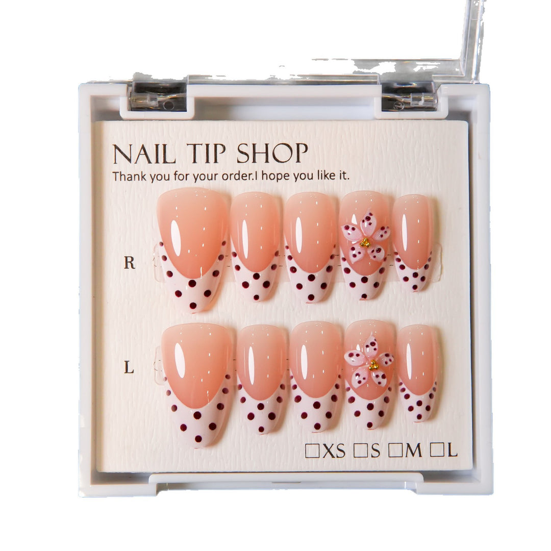Floral Accent Press-On Nail Tips