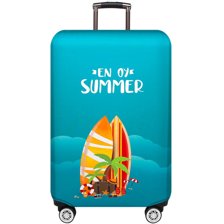 Women's Hard Shell Suitcase with Trendy Surf Motif Stornfield